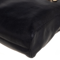 Pre Owned MICHAEL Michael Kors Black Leather Jet Set Tote
