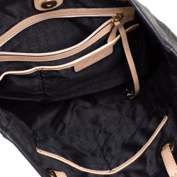 Pre Owned MICHAEL Michael Kors Black Leather Jet Set Tote
