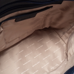 Pre Owned MICHAEL Michael Kors Navy Blue Leather Medium Jet Set Travel Tote
