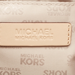 Pre Owned MICHAEL Michael Kors Brown Signature Coated Canvas and Leather Jetset Tote