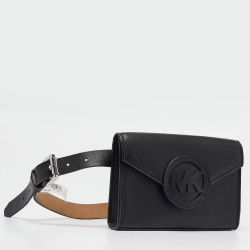 MICHAEL Michael Kors Black Leather Waist Belt Bag