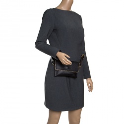 Pre Owned Michael Michael Kors Black Leather Belt Bag