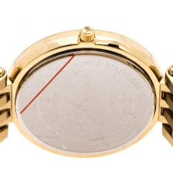 Michael Kors Yellow Gold Plated Stainless Steel Darci Glitz MK3191 Womens Wristwatch 39 mm