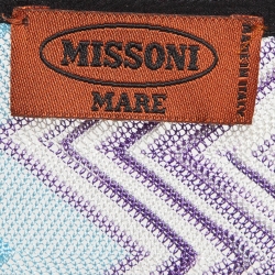 Pre Owned Missoni Mare Multicolor Chevron Crochet Knit Cover Up M