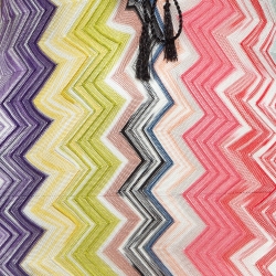 Pre Owned Missoni Mare Multicolor Chevron Crochet Knit Cover Up M