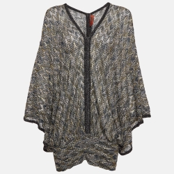 Missoni Mare Green Patterned Lurex Knit Cover-Up Mini Dress M