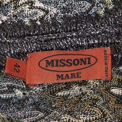 Missoni Mare Green Patterned Lurex Knit Cover-Up Mini Dress M