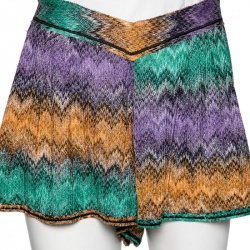 Pre Owned Missoni Mare Multicolor Lurex Knit Coverup Swim Shorts M
