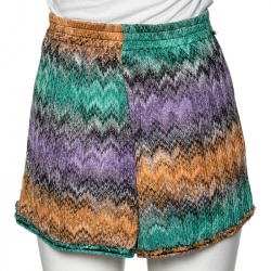 Pre Owned Missoni Mare Multicolor Lurex Knit Coverup Swim Shorts M