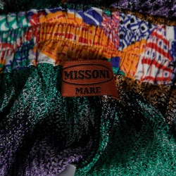 Pre Owned Missoni Mare Multicolor Lurex Knit Coverup Swim Shorts M