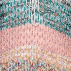 Pre Owned Missoni Mare Multicolor Patterned Knit Lace-Up Mini Dress M