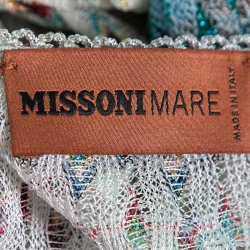 Pre Owned Missoni Mare Multicolor Patterned Knit Lace-Up Mini Dress M