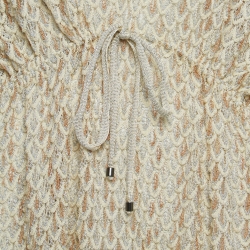 Pre Owned Missoni Mare Cream  Lurex Knit Cover Up Kaftan Dress S