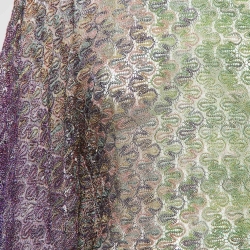 Missoni Mare Multicolor Patterned Lurex Knit Kaftan Mini Dress M