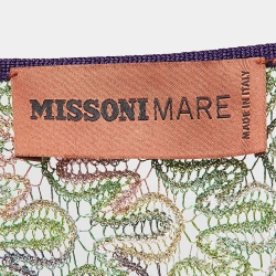Missoni Mare Multicolor Patterned Lurex Knit Kaftan Mini Dress M