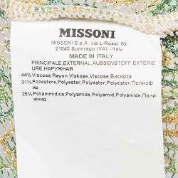 Missoni Mare Multicolor Patterned Lurex Knit Kaftan Mini Dress M