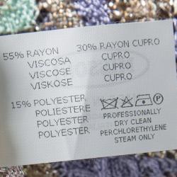 Pre Owned Missoni Mare Multicolor Chevron Pattern Perforated Lurex Knit Kaftan Tunic L