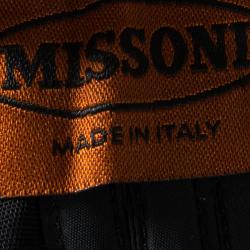 Pre Owned Missoni Multicolor Perforated Patterned Knit Sleeveless Dress L