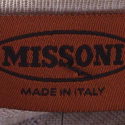 Pre Owned Missoni Multicolor Striped Knit Sleeveless Maxi Dress L