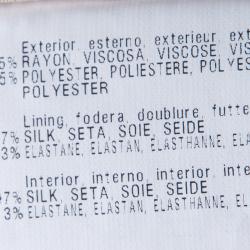 Pre Owned Missoni Beige and White Textured Lurex Knit Detail Sleeveless Dress S