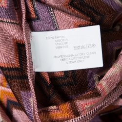 Pre Owned Missoni Mare Multicolor Chevron Patterned Knit Kaftan Tunic L