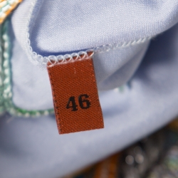 Pre Owned Missoni Multicolor Lurex Knit Perforated Silk Lined Sleeveless Dress L