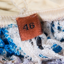 Pre Owned Missoni Mare Multicolor Perforated Knit Strapless Bandeau Dress L