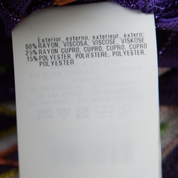 Pre Owned Missoni Mare Purple Chevron Patterned Lurex Knit Cover Up Kaftan L