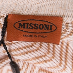 Pre Owned Missoni Multicolor Chevron Knit Raglan Sleeve Button Front Cardigan L