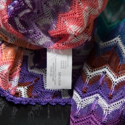 Pre Owned Missoni Multicolor Crochet Knit Cannes Kaftan Tunic L