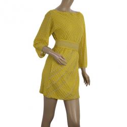 Pre Owned Missoni Shift Dress With Belt S
