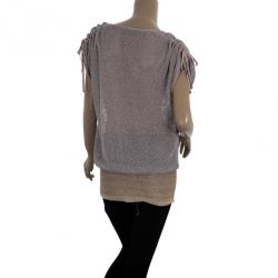 Pre Owned Missoni Metallic Lurex Knit Tunic S