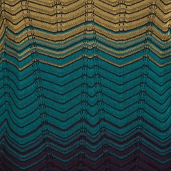 Pre Owned M Missoni Multicolor Chevron Patterned Pointelle Knit Top L
