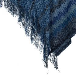 Pre Owned شال ميزوني تريكو أزرق متدرج