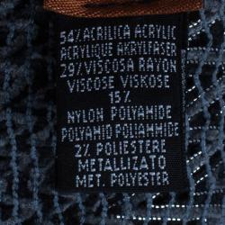 Pre Owned شال ميزوني تريكو أزرق متدرج