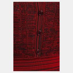 Pre Owned Missoni Red Ribbed Knit Maxi Dress M (IT 42)