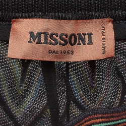 Pre Owned Missoni Multicolor Patterned Wool Knit Palazzo Pants M