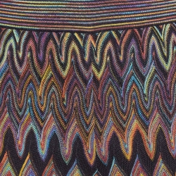 Pre Owned Missoni Multicolor Patterned Wool Knit Palazzo Pants M
