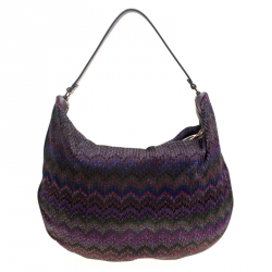 Pre Owned Missoni Multicolor Shimmering Weave Fabric Hobo