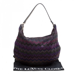 Pre Owned Missoni Multicolor Shimmering Weave Fabric Hobo