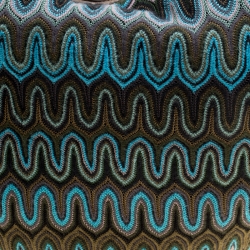 Pre Owned Missoni Green/Multicolor Fabric Weave Hobo