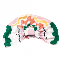 Pre Owned Missoni Mare Multicolor Zig Zag Pattern Knit Beach Turban