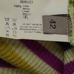 Pre Owned Missoni Sport Multicolor Strip Patterned Wool Knit Short Dress S