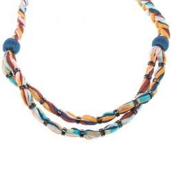 Pre Owned Missoni Multicolor Double Rope Braided Necklace