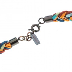 Pre Owned Missoni Multicolor Double Rope Braided Necklace