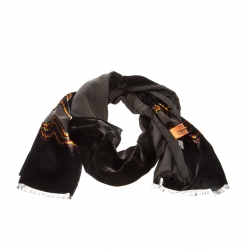 Pre Owned وشاح ميزوني برناوت بنقوش شيفرون قطيفة أسود