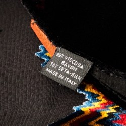 Pre Owned وشاح ميزوني برناوت بنقوش شيفرون قطيفة أسود