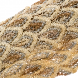Pre Owned Missoni Cream Lurex Feathered Crochet Knit Headband 