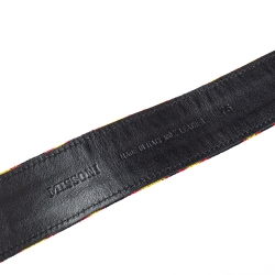 Missoni Multicolour Fabric and Leather Buckle Belt 75 CM