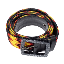 Missoni Multicolour Fabric and Leather Buckle Belt 75 CM